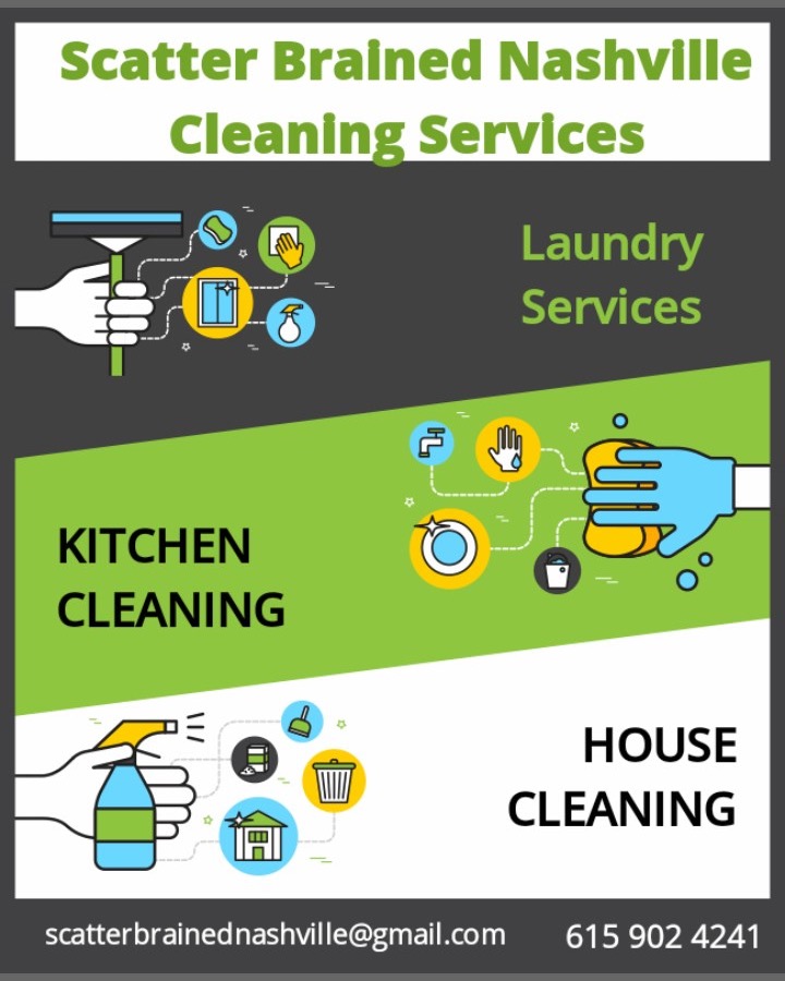 Scatter Brained Nashville cleaning services flyer